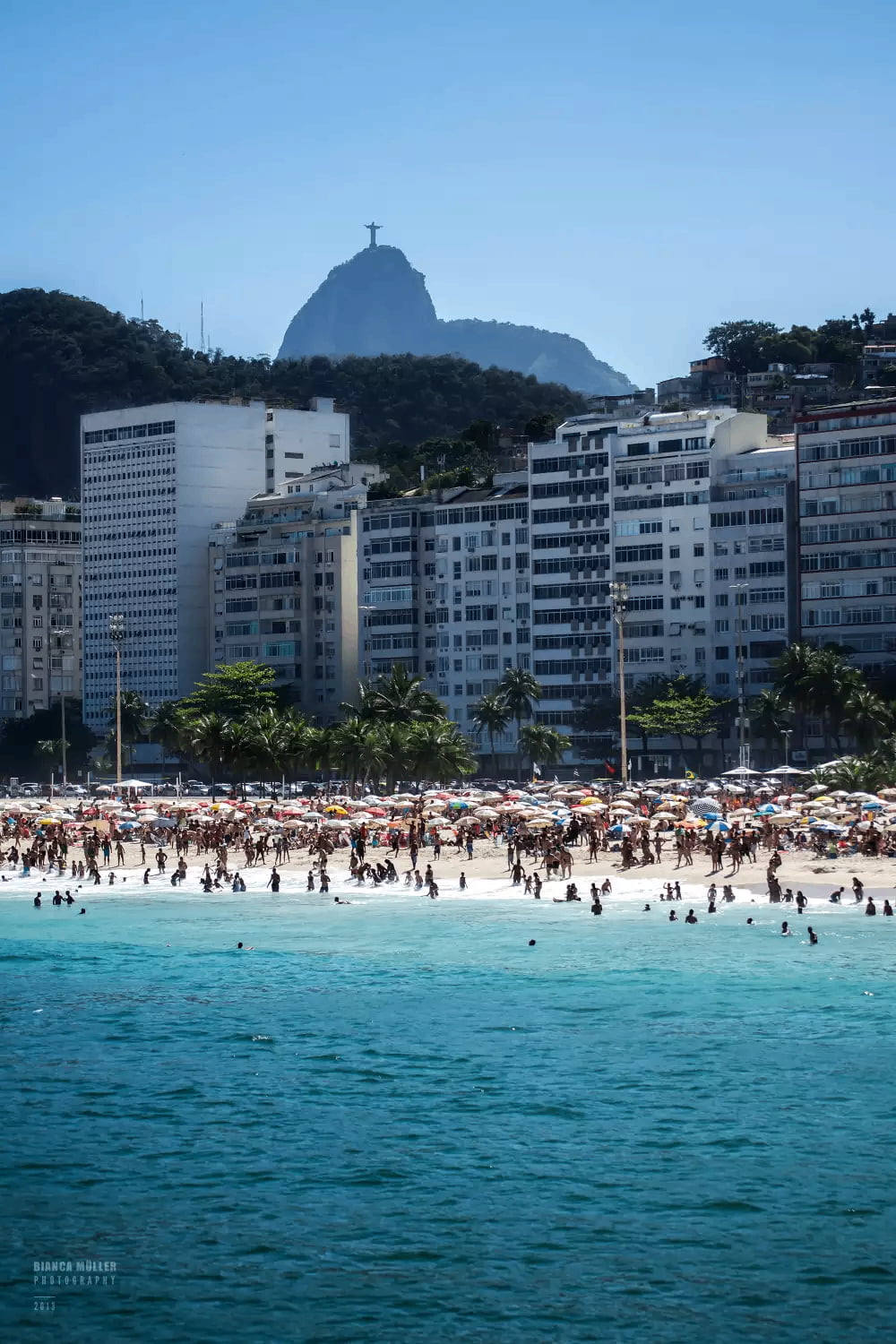 View of Corcovado and the Beach from Morro do Leme